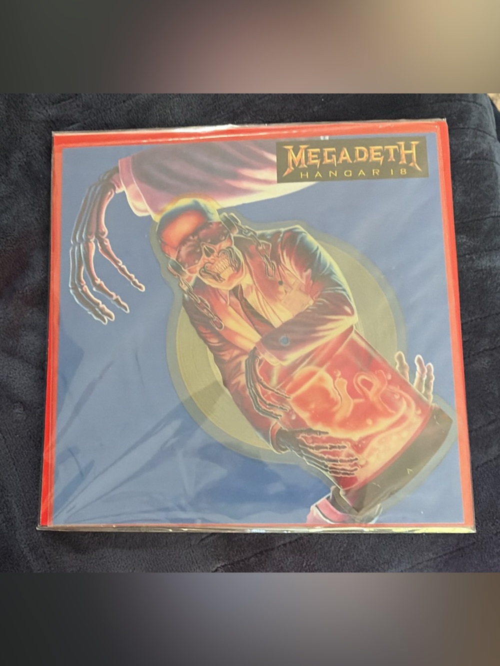 Megadeth Hangar 18 Vinyl Album - Blue & Red Cover-Picture Disc collectible